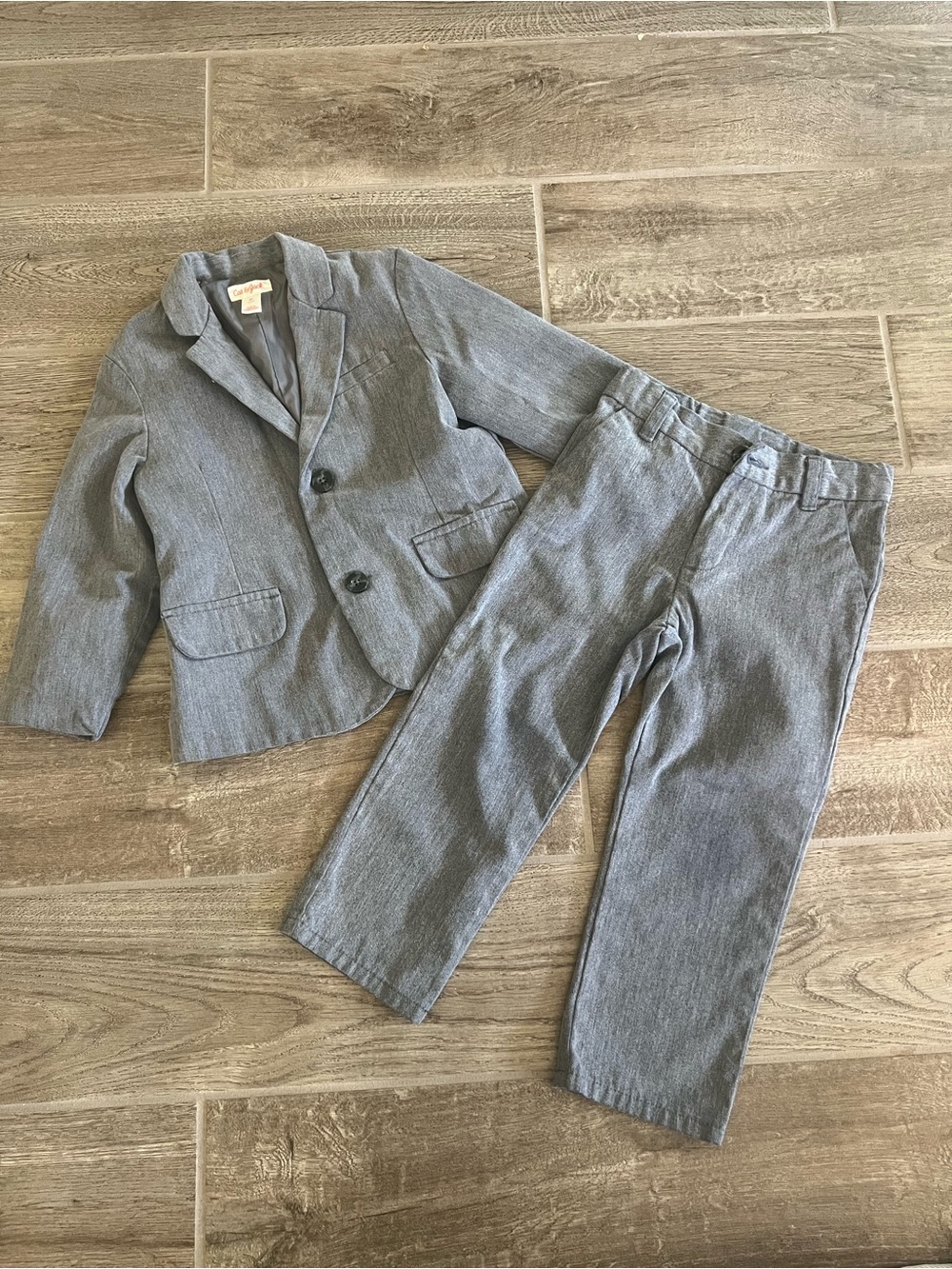 Cat & Jack Gray Boys' Dress Blazer and Pants Set